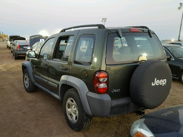 1J4GK48K87W553339 - 2007 JEEP LIBERTY GREEN photo 3