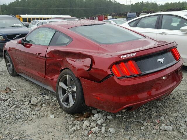 1FA6P8TH1H5332278 - 2017 FORD MUSTANG MAROON photo 3