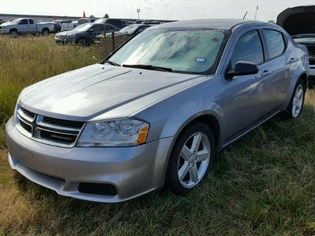 1C3CDZAB3DN537383 - 2013 DODGE AVENGER SE GRAY photo 2