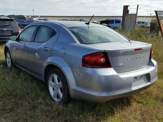 1C3CDZAB3DN537383 - 2013 DODGE AVENGER SE GRAY photo 3