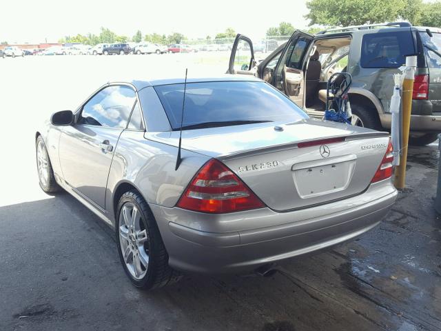 WDBKK49F54F310549 - 2004 MERCEDES-BENZ SLK 230 KO GRAY photo 3