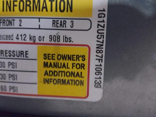 1G1ZU57N87F106139 - 2007 CHEVROLET MALIBU LTZ 蓝色 照片 10