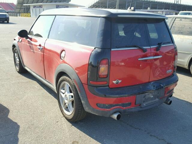 WMWMM33589TP93250 - 2009 MINI COOPER S C RED photo 3