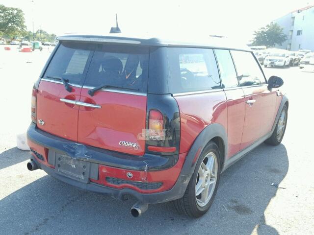 WMWMM33589TP93250 - 2009 MINI COOPER S C RED photo 4