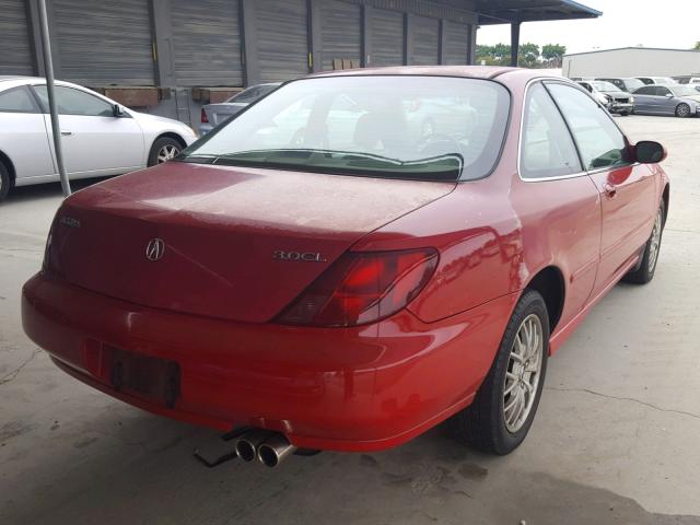 19UYA2256XL004150 - 1999 ACURA 3.0CL Czerwony zdjęcie 4