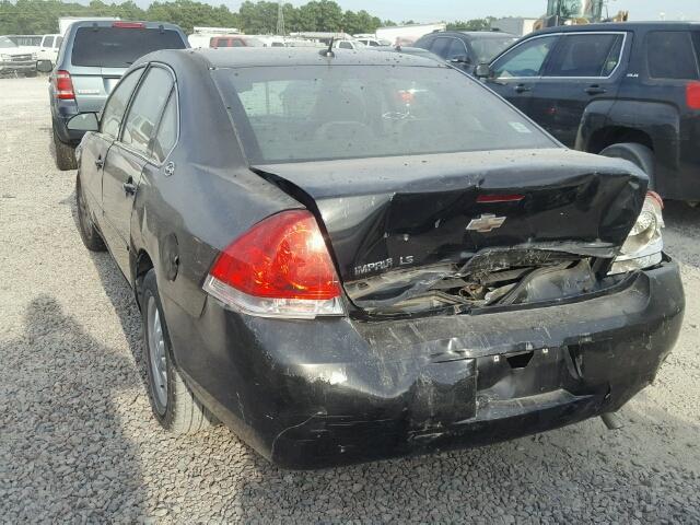 2G1WB58K469204802 - 2006 CHEVROLET IMPALA LS BLACK photo 3