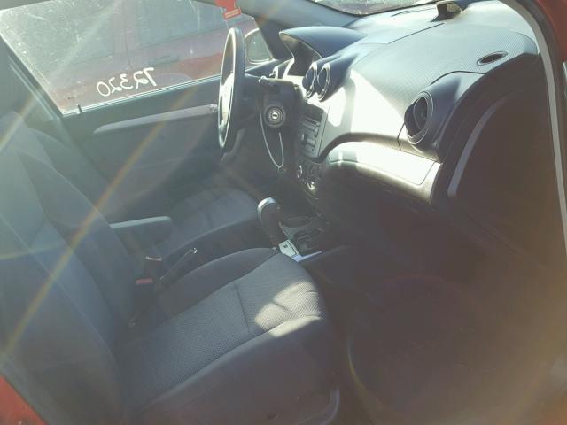 KL1TD5DE1BB263732 - 2011 CHEVROLET AVEO LS RED photo 5