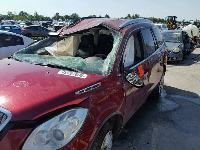 5GAER23758J171706 - 2008 BUICK ENCLAVE CX RED photo 10