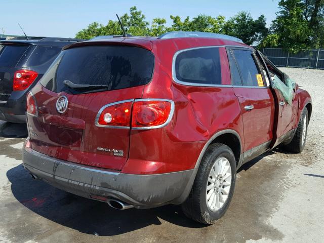 5GAER23758J171706 - 2008 BUICK ENCLAVE CX RED photo 4