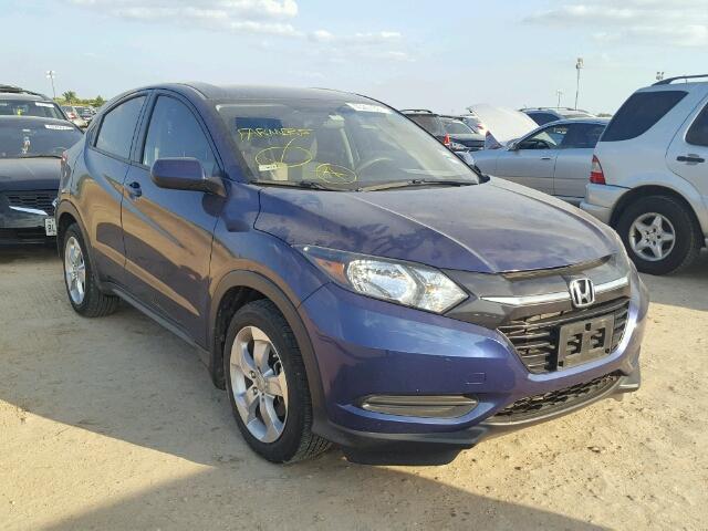 3CZRU5H39GM713262 - 2016 HONDA HR-V BLUE photo 1