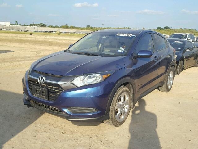 3CZRU5H39GM713262 - 2016 HONDA HR-V BLUE photo 2