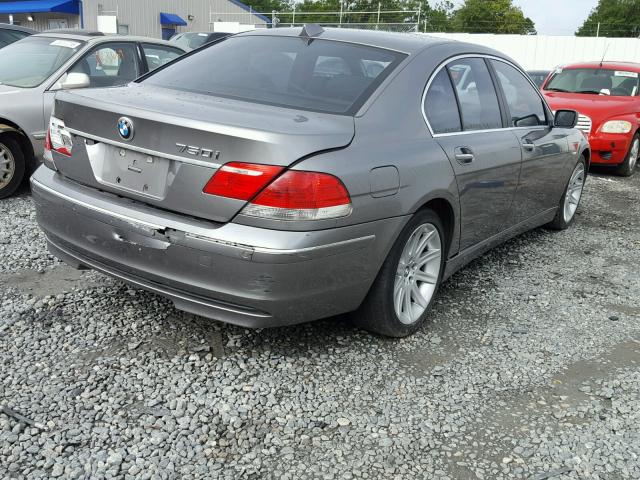 WBAHL83596DT02353 - 2006 BMW 750 I GRAY photo 4