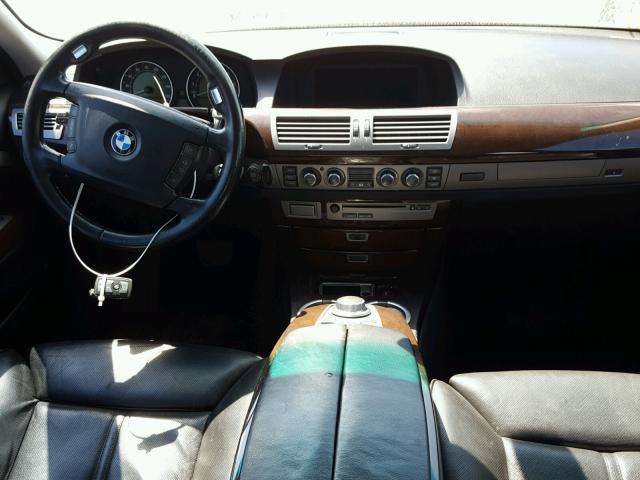 WBAHL83596DT02353 - 2006 BMW 750 I GRAY photo 9