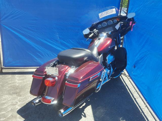 1HD1KEL10EB665670 - 2014 HARLEY-DAVIDSON FLHTK ELEC 栗色 照片 4