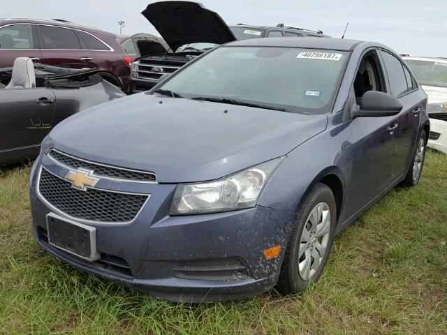 1G1PA5SH1E7322472 - 2014 CHEVROLET CRUZE BLUE photo 2