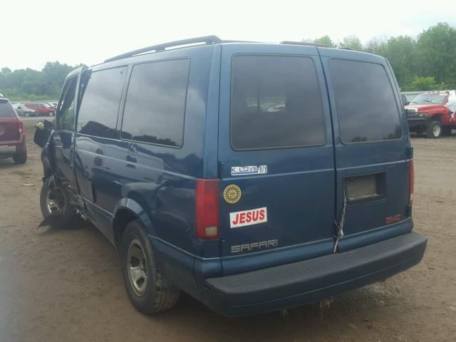 1GKDM19W61B500287 - 2001 GMC SAFARI XT BLUE photo 3