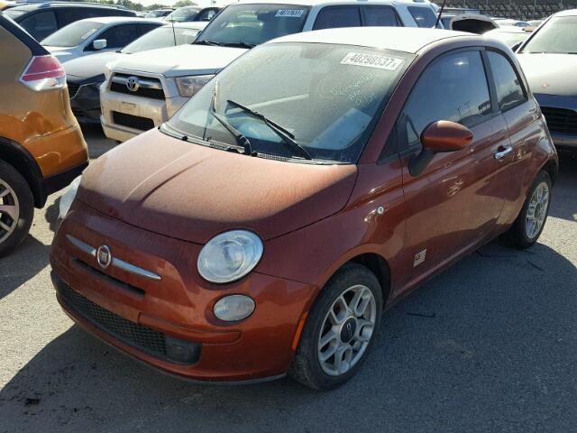 3C3CFFAR5DT635756 - 2013 FIAT 500 POP ORANGE photo 2