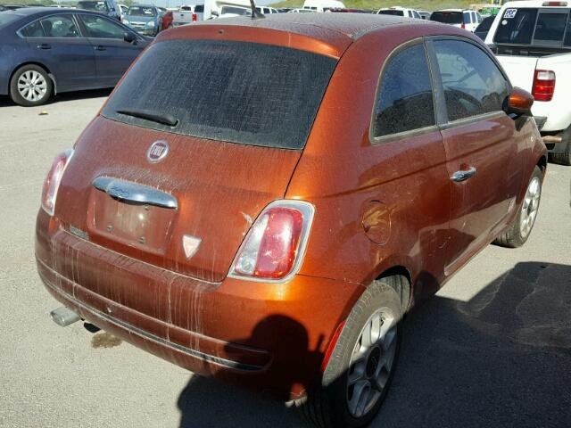 3C3CFFAR5DT635756 - 2013 FIAT 500 POP ORANGE photo 4