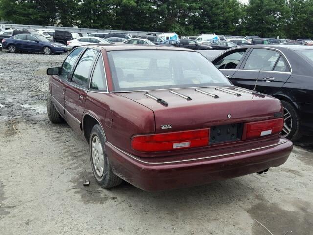 2G4WB52KXT1521005 - 1996 BUICK REGAL CUST BURGUNDY photo 3