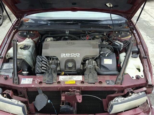 2G4WB52KXT1521005 - 1996 BUICK REGAL CUST BURGUNDY photo 7