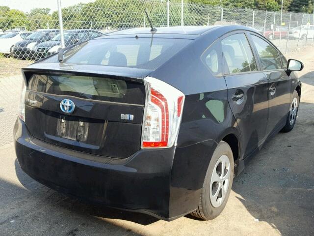 JTDKN3DU0C5432023 - 2012 TOYOTA PRIUS BLACK photo 4