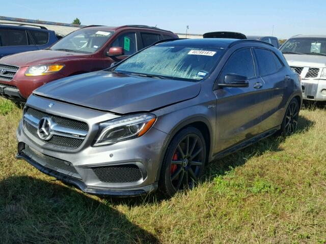 WDDTG5CB9FJ070432 - 2015 MERCEDES-BENZ GLA 45 AMG GRAY photo 2