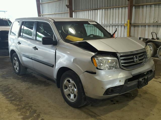 5FNYF4H29CB005802 - 2012 HONDA PILOT LX SILVER photo 1