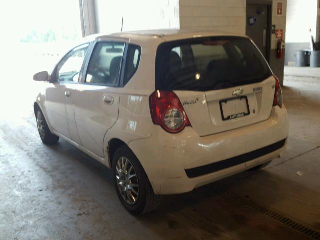 KL1TD66E99B657881 - 2009 CHEVROLET AVEO LS WHITE photo 3