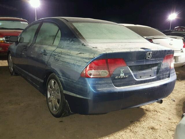 2HGFA16568H534158 - 2008 HONDA CIVIC BLUE photo 3