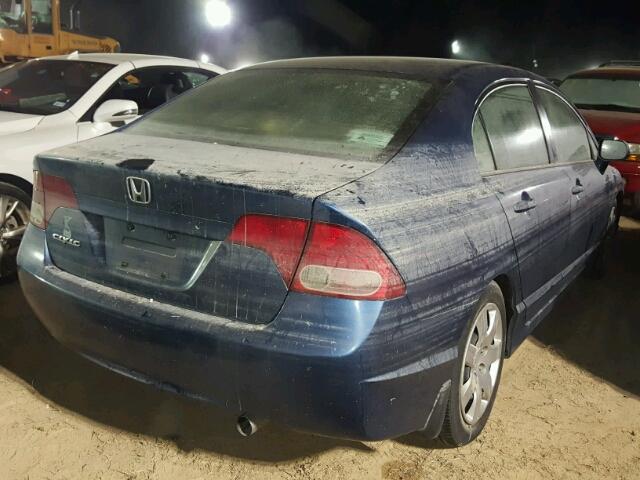 2HGFA16568H534158 - 2008 HONDA CIVIC BLUE photo 4