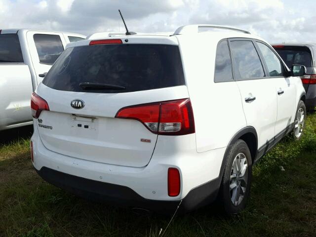 5XYKT3A6XEG434805 - 2014 KIA SORENTO WHITE photo 4