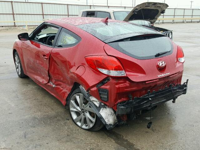 KMHTC6AD2GU292788 - 2016 HYUNDAI VELOSTER B RED photo 3