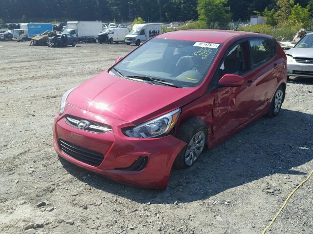 KMHCT5AE4GU239254 - 2016 HYUNDAI ACCENT SE RED photo 2