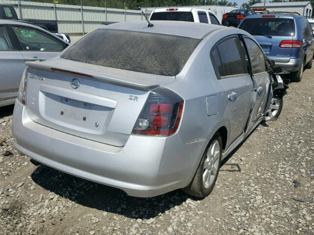 3N1AB6AP8CL739124 - 2012 NISSAN SENTRA 2.0 SILVER photo 4