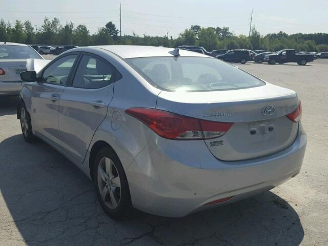 5NPDH4AE4CH099991 - 2012 HYUNDAI ELANTRA SILVER photo 3