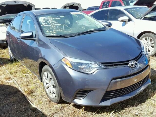 5YFBURHE5FP240905 - 2015 TOYOTA COROLLA L GRAY photo 1