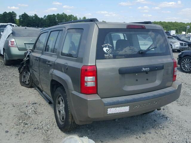 1J8FT28W38D591251 - 2008 JEEP PATRIOT SP TAN photo 3