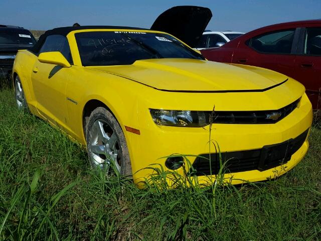 2G1FD3D38F9215024 - 2015 CHEVROLET CAMARO YELLOW photo 1