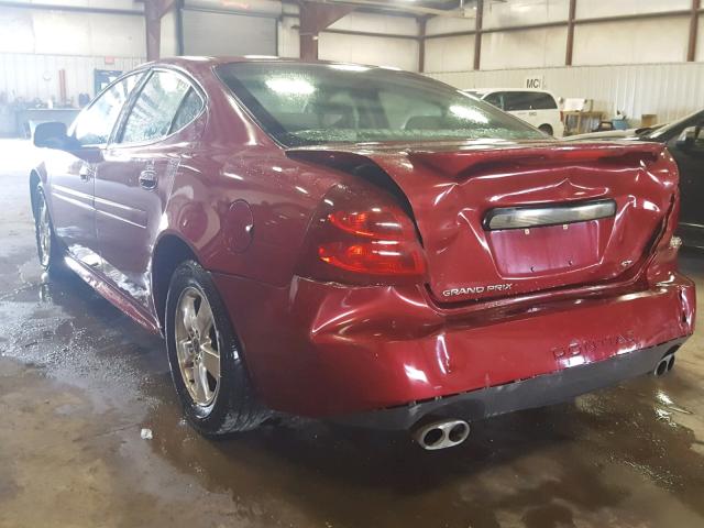 2G2WS522751148288 - 2005 PONTIAC GRAND PRIX MAROON photo 3