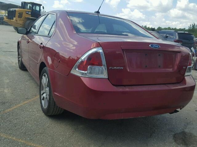 3FAHP07Z57R213464 - 2007 FORD FUSION RED photo 3