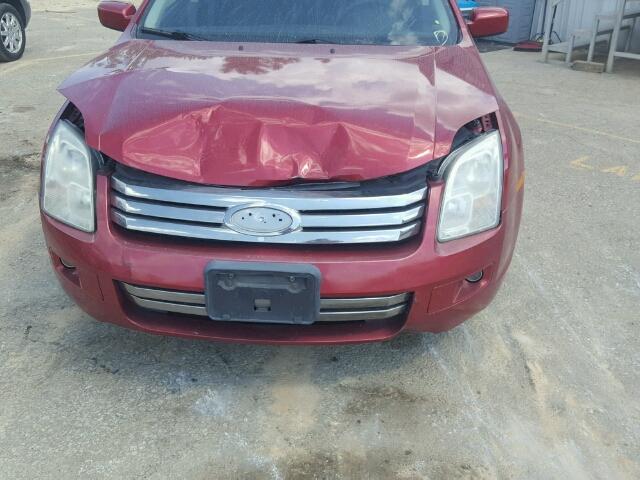 3FAHP07Z57R213464 - 2007 FORD FUSION RED photo 9