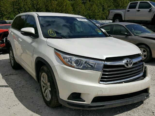 5TDZARFHXFS016105 - 2015 TOYOTA HIGHLANDER WHITE photo 1