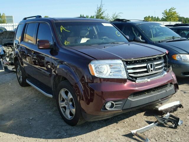 5FNYF4H54CB502072 - 2012 HONDA PILOT MAROON photo 1