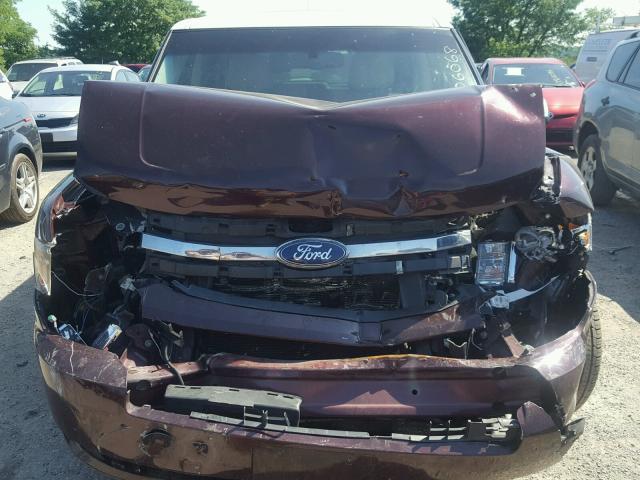 2FMGK5DCXBBD09790 - 2011 FORD FLEX LIMIT BURGUNDY photo 9