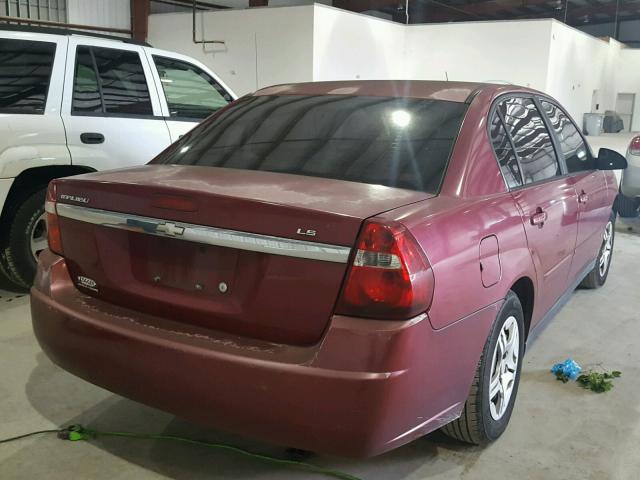 1G1ZS58F07F175078 - 2007 CHEVROLET MALIBU LS წითელი ფოტო 4
