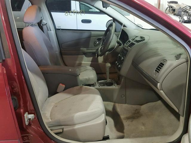 1G1ZS58F07F175078 - 2007 CHEVROLET MALIBU LS წითელი ფოტო 5