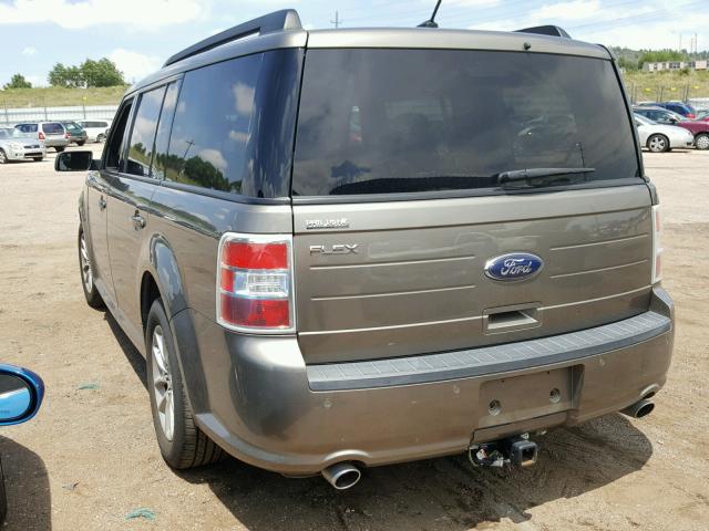 2FMGK5B86EBD15802 - 2014 FORD FLEX SE GRAY photo 3