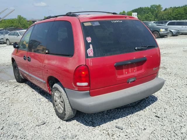 2P4GP253XYR591668 - 2000 PLYMOUTH VOYAGER RED photo 3