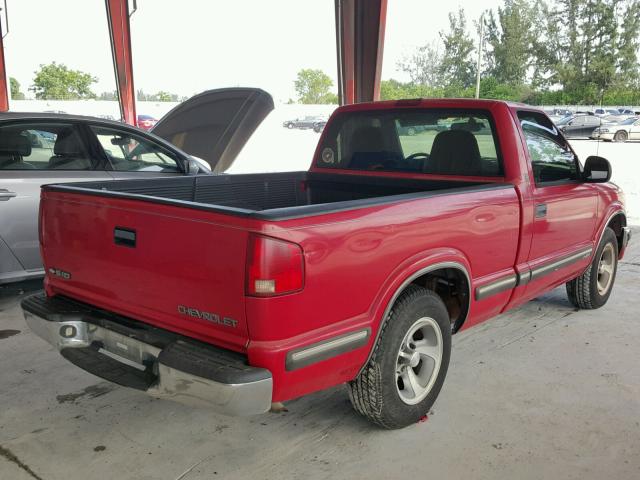 1GCCS1447WK157810 - 1998 CHEVROLET S TRUCK S1 RED photo 4