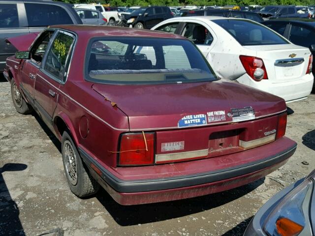 1G3AJ51N4KG304709 - 1989 OLDSMOBILE CUTLASS CI 栗色 照片 3